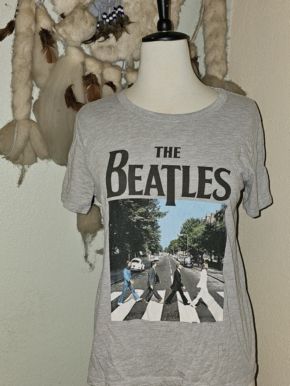 The Beatles Gray Abbey Road Photo Graphic Tee